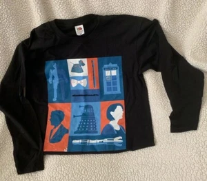 Exclusive Doctor Who Silhouette Medium Black Long Sleeve Shirt Geek Gear - Picture 1 of 3