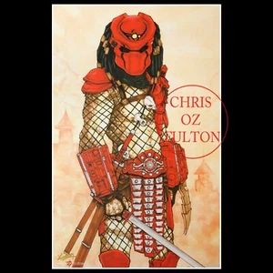 Predator Big Red Batman Dead End Yautja 11x17 Print Signed By Chris Oz Fulton!! - Picture 1 of 1