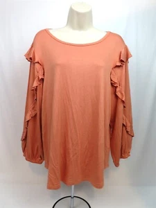 Cupio Womens Ladies Blouse Shirt Top XL X-Large August Fashion Ruffled Sleeves - Picture 1 of 11