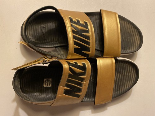 Sandali sneaker Nike donna 11 Tanjun oro nero 882694 006 cinturino sintetico alla caviglia