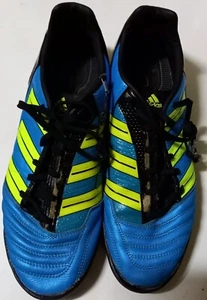 ADIDAS PREDATOR US 11, UK9.5 FOOTBALL SOCCER BOOTS AS NEW. BLUE. YELLOW STRIPE. - Picture 1 of 1