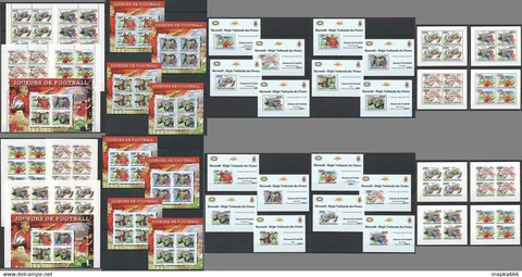 BU203 IMPERF,PERF 2011 BURUNDI FOOTBALL STARS RONALDO MESSI 18KB+16BL+20SET MNH Cover