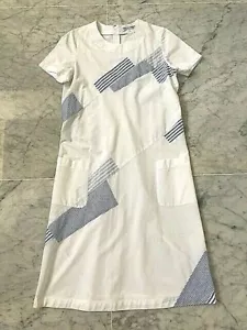 COMME DES GARCONS COMME DES GARCONS WHITE COTTON BIAS DRESS - SZ M - Picture 1 of 12