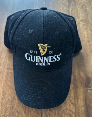 Boné/chapéu ajustável Guinness Dublin cerveja preto - Imagem 1 de 3