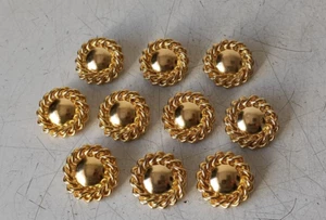 GOLD METAL JEWELRY BUTTONS - VINTAGE COLLECTIBLE - Picture 1 of 8