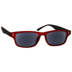 UV Reader Rubberized Red Sun Readers Reading Glasses UV400 Mens Womens UVSR033 - Picture 1 of 1