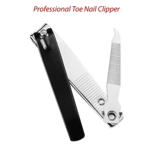 Professional Stainless Steel Toe Nail Clippers Curved Edge Cut Style - Picture 1 of 3