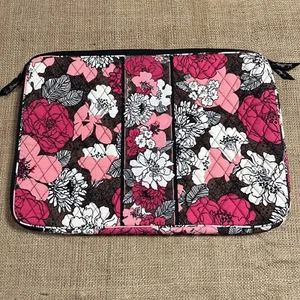 Vera Bradley Mocha Rouge 12" x 16.5" Laptop Sleeve Zip Around Case Bag - Photo 1/10