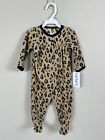 Carter's Infant Girl Snap-Up Fleece Leopard Pajamas Sleeper Footed  NWT Size 6m