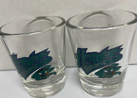 Charlotte Hornets NBA Clear Shot Glass ( set of two ) Cover