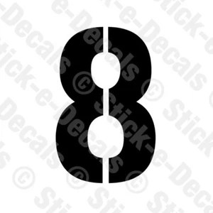 Nummer ACHT 8 Vinyl gestanzter Aufkleber Sticker - RENNNUMMER individuelle Schablone GP - Bild 1 von 2