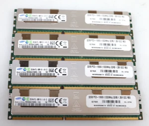 Lot 4x 32GB (128GB) Samsung M393B4G70BM0-YH9 PC3-10600 RDIMM ECC Server Memory - Picture 1 of 2