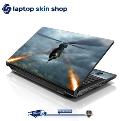 Laptop Skin Sticker Decal Cover for Notebook Apple Attack Helicopter 13-16 inch - Image 1 of 4