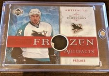 2006-07 Upper Deck Artifacts Frozen Red Variation /35 Jonathan Cheechoo #FA-JO