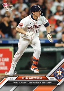 2024 TOPPS NOW MLB CALL-UP CARD HOUSTON ASTROS SHAY WHITCOMB #562 HIT MLB DEBUT - Picture 1 of 1