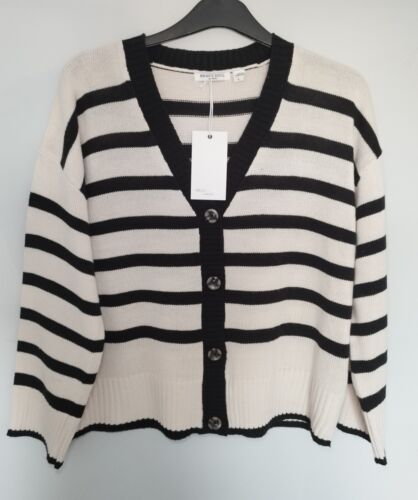 Black And White Striped Brave Soul Womens Cardigan Size L