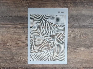 Schablone grafisches Muster radial Wandtattoo Vintage Malerei Stencil ST-1010335 - Bild 1 von 5