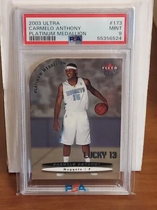 2003 Ultra Carmelo Anthony Rookie Platinum Medallion 9/100 Hof PSA 9 Low Pop - Bild 1 von 2