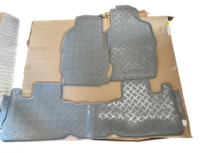 RA Rodeo AND Colorado HEAVY DUTY grey rubber Floor Mats Front AND REAR GENUINE - Picture 1 of 4