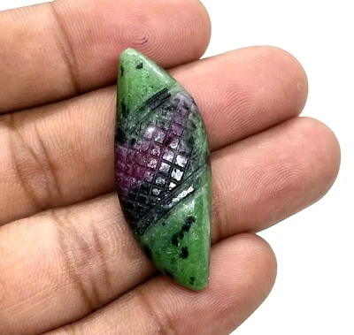 38.80 Cts Superb Natural Ruby Zoisite Carvings Cabochons Loose Gemstone - Image 1 of 4