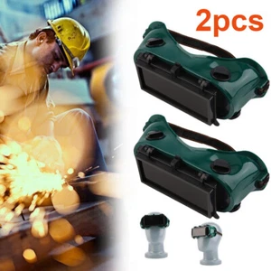 2Packs True Color Auto Darkening Welding Goggles Welder Glasses New - Picture 1 of 10