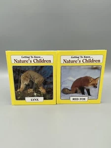 Getting to Know Nature's Children Animal Books LYNX, RED FOX, OTTERS Set Of 2 - Picture 1 of 7