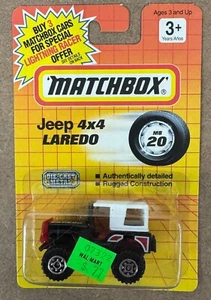 Matchbox 1981 4x4 JEEP LAREDO (Black White, 1987) New Old Stock MB20 1:64 NOS - Picture 1 of 1