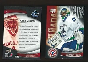 UPPER DECK PRIDE OF CANADA ROBERTO LUONGO # 8 VANCOUVER CANUCKS - Picture 1 of 1