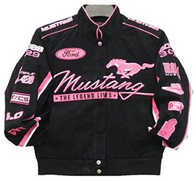 Gals Mustang Multi-Logo Jacket in Pink * GT Cal Special Mach BOSS 5.0 FREE SHIP! - Image 1 of 4