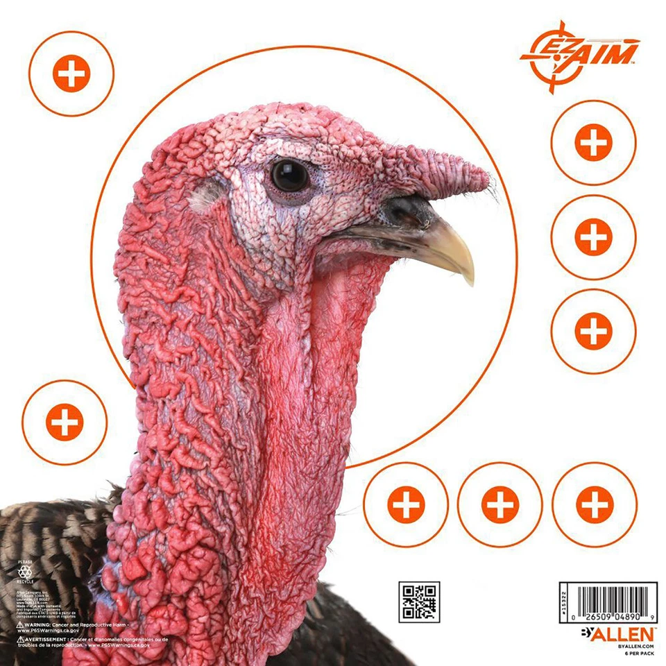 EzAim Four Color Turkey Patterning Paper Targets 12x12 6 pk. - Imagem 1 de 1