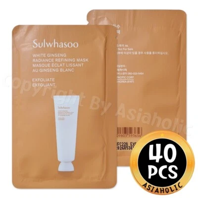Sulwhasoo White Ginseng Radiance Refining Mask 5ml x 40pcs (200ml) Sample New - Image 1 of 4