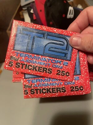 1991 Topps Terminator 2 T2 Judgement Day Sticker Trading Card Lot Of 2 - Image 1 of 4
