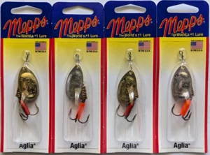 4 - Mepps Aglia Spinner - 1/4 oz.- Silver & Gold - Picture 1 of 1