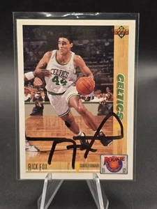 1991-92 Upper Deck Rick Fox Rookie RC #23 Celtics Auto – Signed Card (Unauth) - Foto 1 di 2