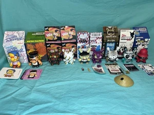 Kidrobot 9 Dunny LOT Mixed Series * Simpsons * South Park * Warhol * Fat Cap * - Picture 1 of 10