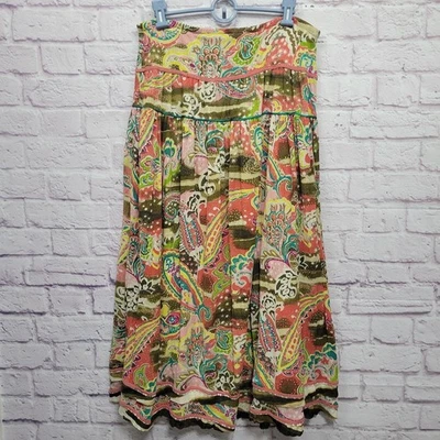 Double D Ranch Boho Hippie Skirt Size XL Paisley Sequins Floral Festival Maxi - Image 1 of 4