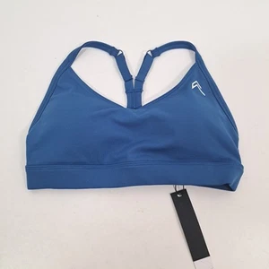 Sujetador deportivo diario ONER ACTIVE en azul gasolina elástico en 4 vías nuevo con etiquetas talla mediana - Imagen 1 de 18