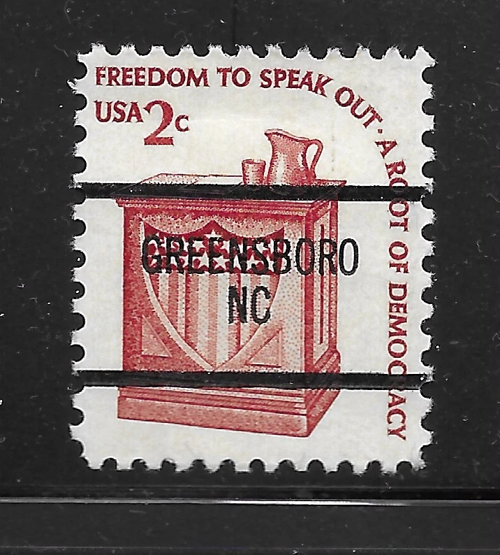 North Carolina Bureau Precancels - Greensboro 87 - 2c Americana - Image 1 of 1