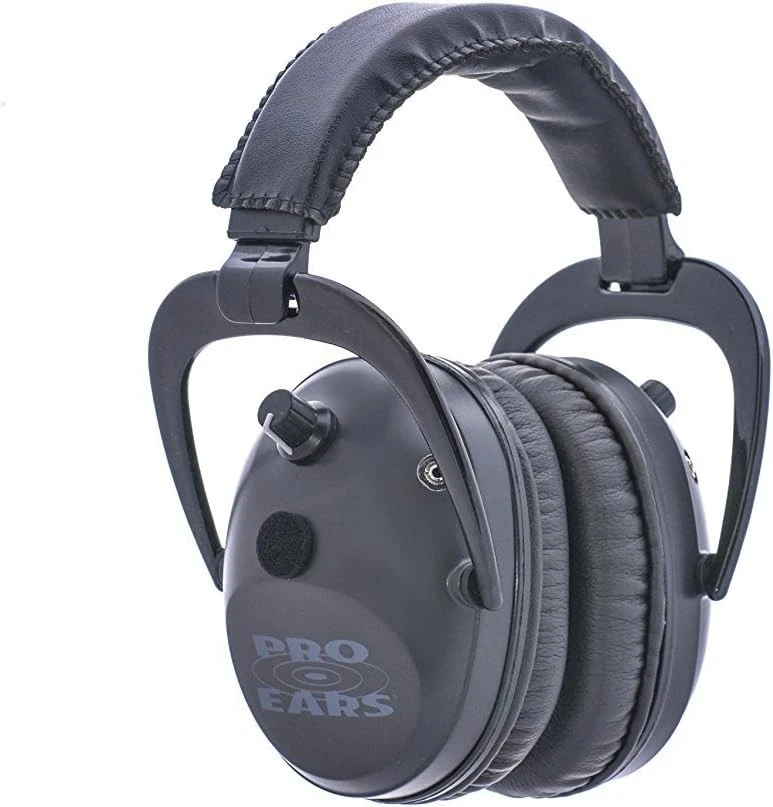 New Pro Ears Tac Plus Gold Military Grade Hearing Protection Black EarMuffs - Image 1 of 1