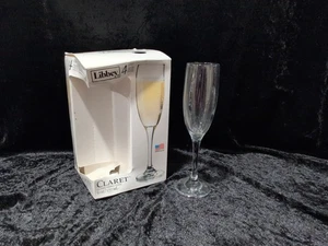Libbey 4 Pack 6 oz Flute Glasses "Claret" - NEW (DAMAGED BOX) - Picture 1 of 10