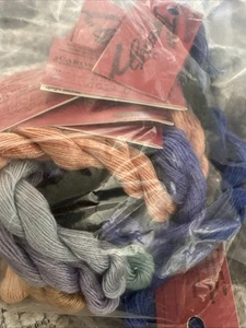 10 Skeins Impressions by Caron Silk Wool Floss Embroidery Needlework Blue Pink - Picture 1 of 1