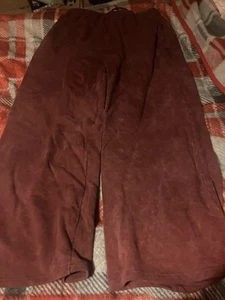 NWT BOOHOO OVER DYED WIDE LEG JOGGERS BURGUNDY SIZE 22XL - Picture 1 of 3
