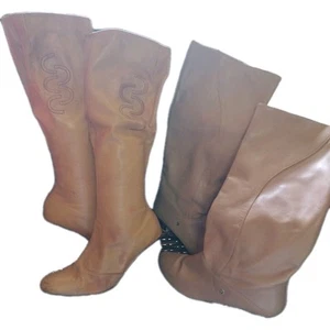 2 Vintage Boots Etienne Aigner gran Sol Spain Boots Full Leather Spain 7.5 8m - Picture 1 of 24