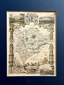 Original 1840 KARTE VON RUTLANDSHIRE von THOMAS MOULE handkoloriert - Bild 1 von 3