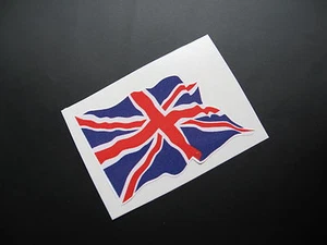 BRITISH UNION JACK WAVY sticker/decal x2 - Picture 1 of 1