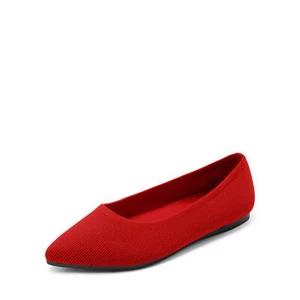Women Slip On Ballet Flats Pointed Toe Breathable Casual Office Work Flat Shoes - Picture 1 of 26