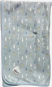 Lullaby Club Flying Airplane & Cloud Print Double Layer Blue Blanket, 29"x27" - Picture 1 of 5