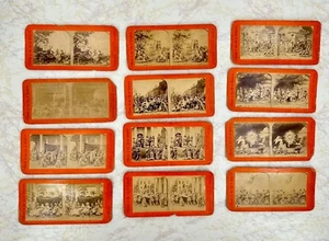 12 Religious Stereograph Cards Jesus Christ Scenes in Life & Death, Lawrence KS - Picture 1 of 17