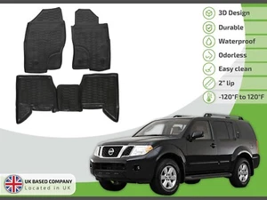 3D Car Mats Rubber Floor Mats For Nissan Pathfinder 2005-2014 Allweather - Imagen 1 de 11