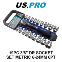 US PRO 24pc 1/4 Dr métrique Socket Set 6 Pt Superficiel Et Profond Sockets B3253